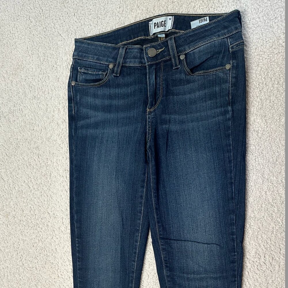 Dark Wash PAIGE Verdugo Ankle Straight Leg Jeans